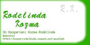 rodelinda kozma business card